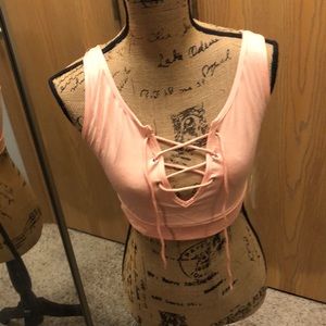 2pc Outfit. Cute crop top and cut out pants.